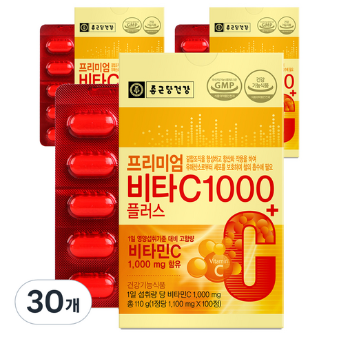 종근당건강 프리미엄 비타C 1000플러스, 100정, 30개