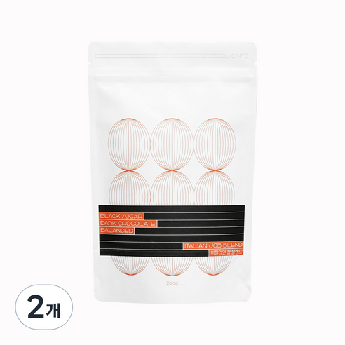 엘카페 이탈리안잡 에스프레소 블렌드 원두, 2개, 200g, 홀빈(분쇄안함)