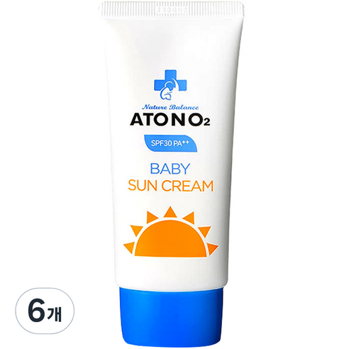 아토엔오투 베이비 선크림 SPF 30 PA++, 50g, 6개