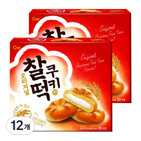 청우 찰떡쿠키 오리지날 10P, 215g, 12개