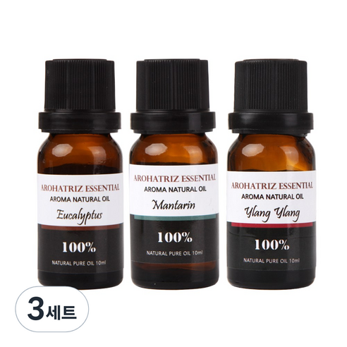 아로하트리즈 에센셜오일 유칼립 투스 + 만다린 + 일랑일랑, 10ml, 3세트