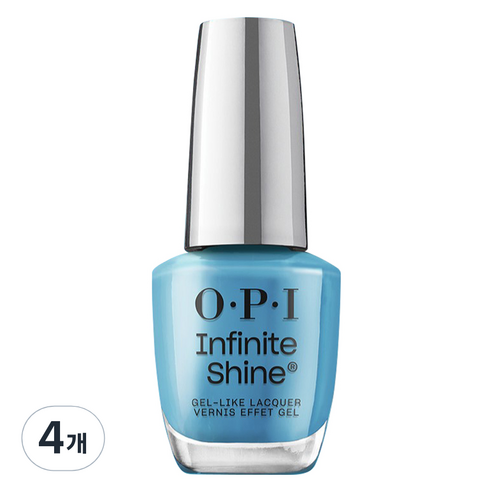 오피아이 인피니트 샤인 젤 라이크 매니큐어, ISL 125 Never Leavin'' Blue, 15ml, 4개