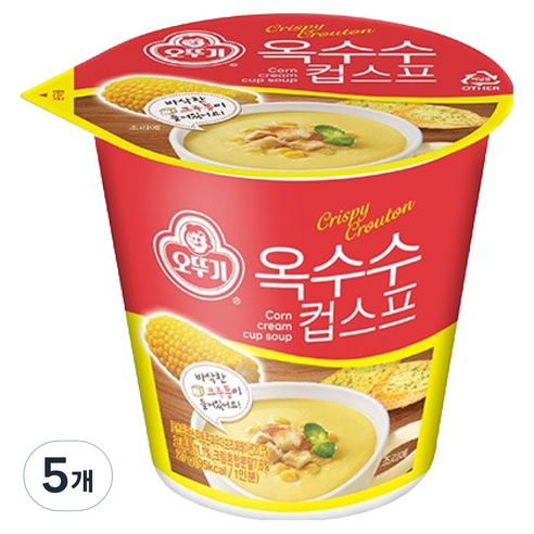 오뚜기 옥수수 컵스프, 27g, 5개