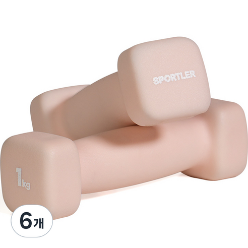 스포틀러 네오프렌 미용아령, 1kg, 6개
