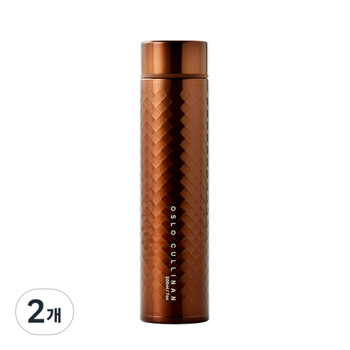 오슬로 컬리넌 텀블러, 브라운, 200ml, 2개