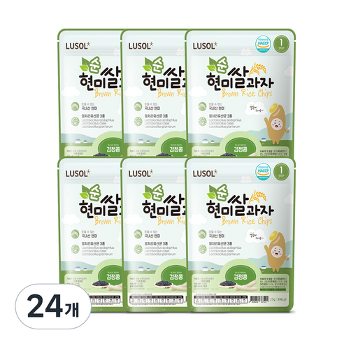 루솔 현미쌀과자, 검정콩, 24개