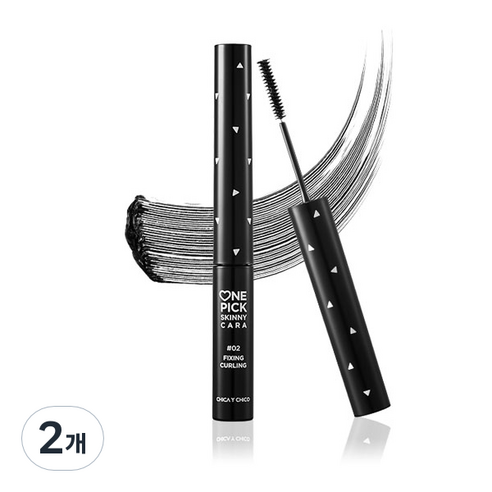치카이치코 원픽 스키니카라 마스카라 3g, 픽싱컬링, 2개
