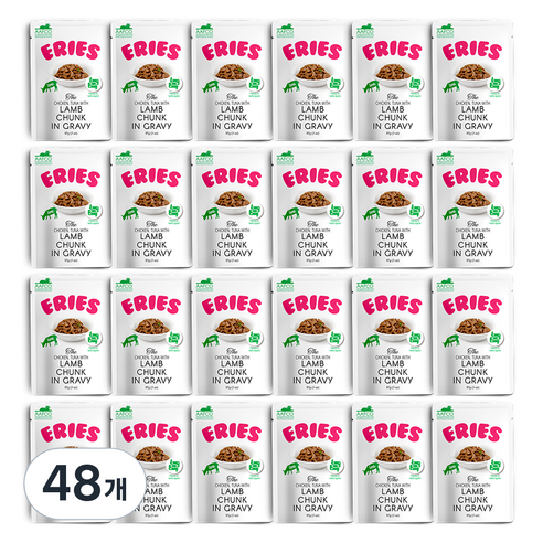 에리에스 전연령용 주식 파우치 고양이 습식사료, 양, 85g, 48개
