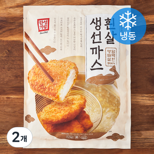 한성기업 명태 흰살 생선까스 (냉동), 1.2kg, 2개