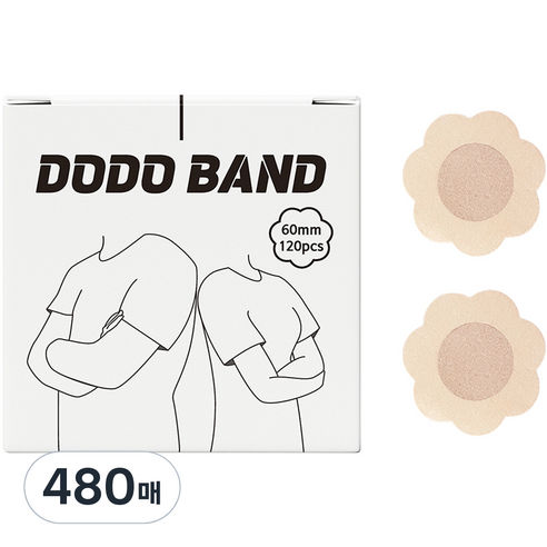 도도밴드 플라워형 특대형 니플 밴드 60mm, 480개