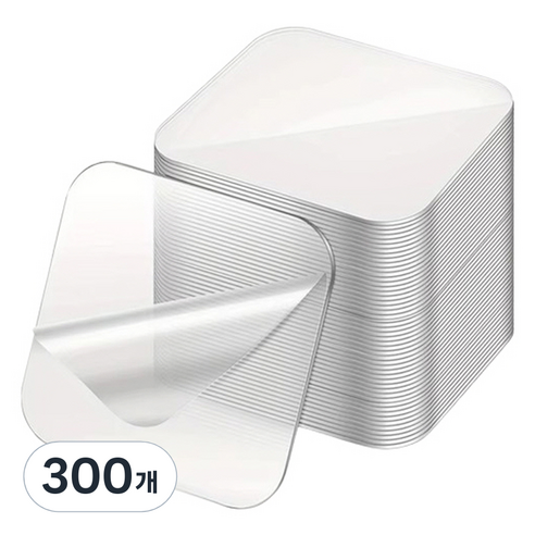 노뉴 사각 실리콘 양면 테이프 투명 6 x 6 cm, 300개