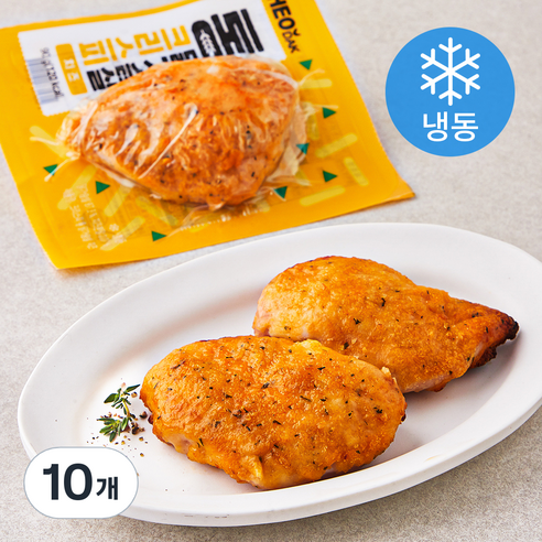 허닭 크리스피 통 닭가슴살 치즈 (냉동), 90g, 1개입, 10개