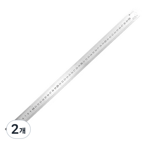 영바영 스테인레스 스틸 반영구 양면 직자 50cm, 실버, 2개