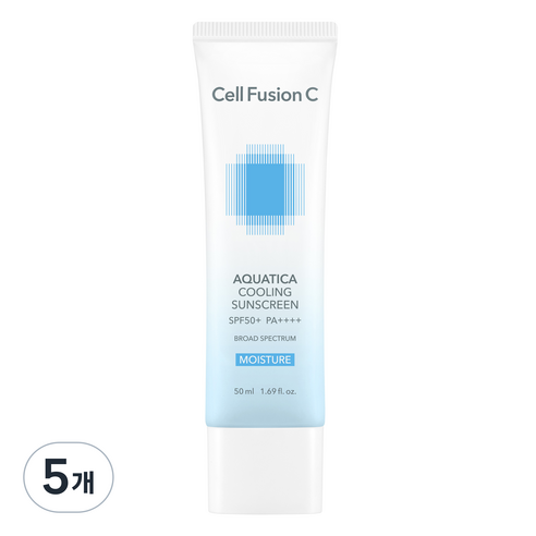 셀퓨전씨 아쿠아티카 쿨링 썬스크린 SPF50+ PA++++, 5개, 50ml
