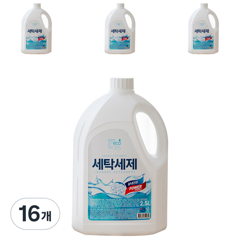에코365 실내건조 7종파워효소 액체 세탁세제, 2.5L, 16개
