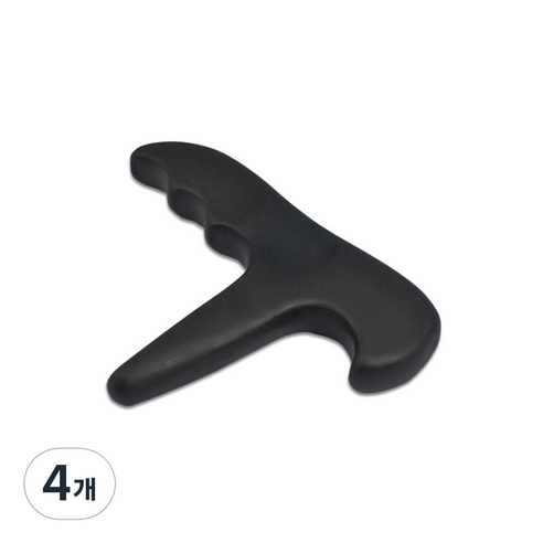 라이프포인트 괄사 지압 마사지기, 4개, 블랙(T자)