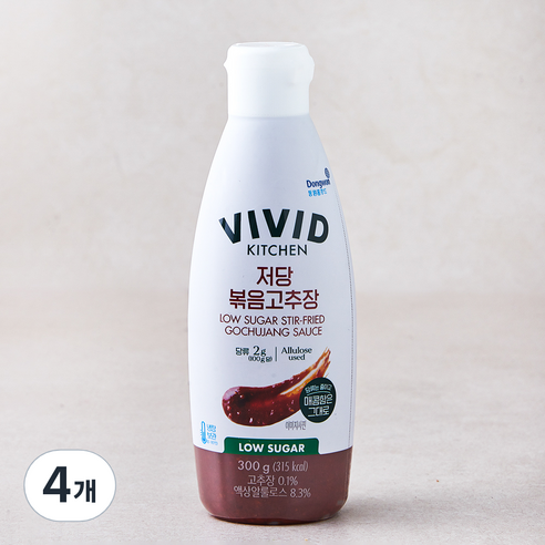 비비드키친 저당 볶음고추장, 300g, 4개