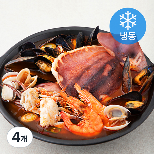 고고새우 통오징어 짬뽕탕 (냉동), 530g, 4개