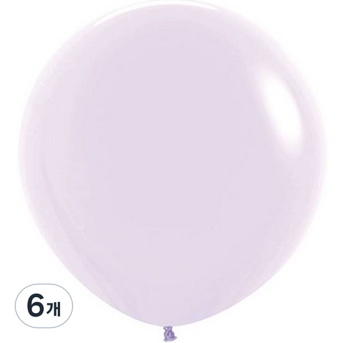 셈퍼텍스 대형풍선 60cm, 파스텔메이트 라벤더, 6개