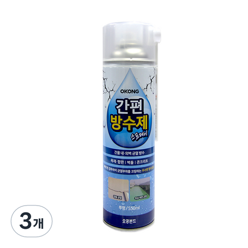 오공 간편 방수제 스프레이 투명, 3개