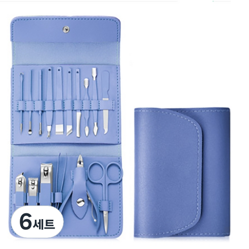 손톱깎이 16종 세트, 딥씨블루, 6세트