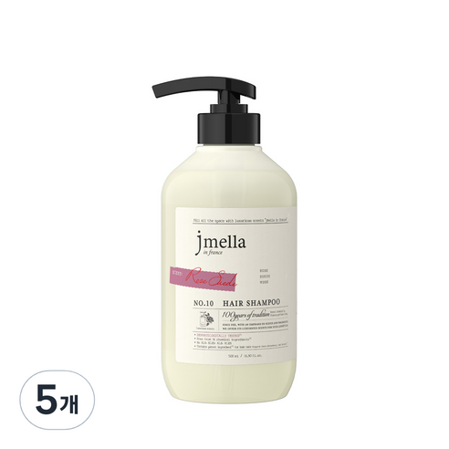 제이멜라 인 프랑스 시그니처 로즈 스웨이드 헤어 샴푸, 500ml, 5개