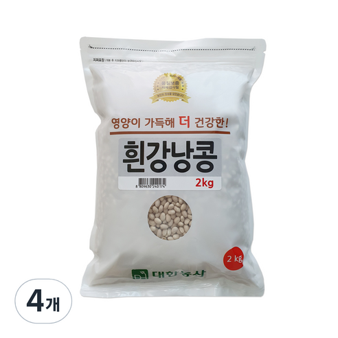 대한농산 흰강낭콩, 2kg, 4개