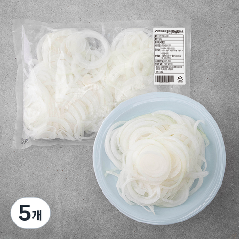 무안 양파 슬라이스, 500g, 5개
