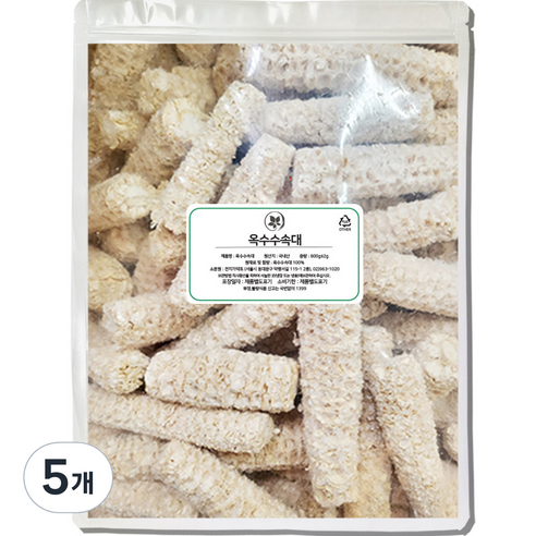 천지가약초 국내산 흰색 옥수수 속대, 800g, 5개, 1개입