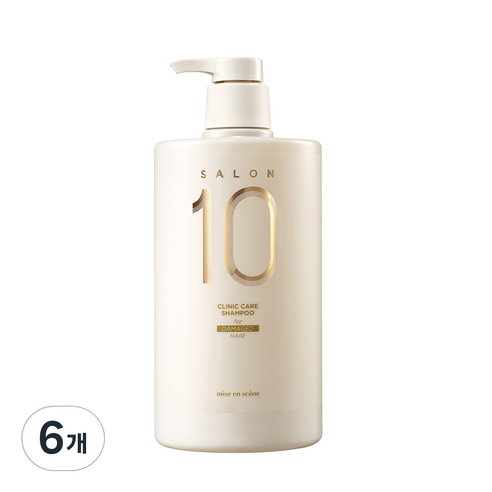 미쟝센 살롱 10 단백질 샴푸 손상모발용, 990ml, 6개
