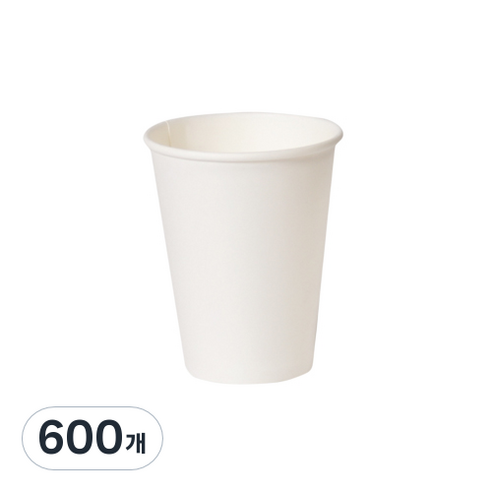 무지 종이컵 8oz, 1개입, 600개
