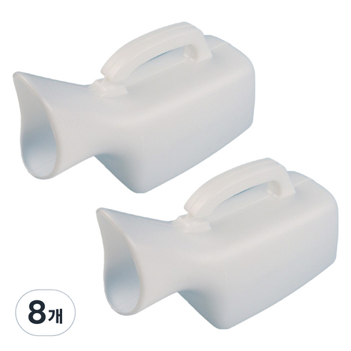 안이네 여성용 소변통 1L, 화이트, 8개