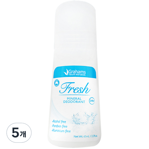 그라함스 그라함스 내추럴 미네랄 데오드란트 프레쉬, 5개, 65ml