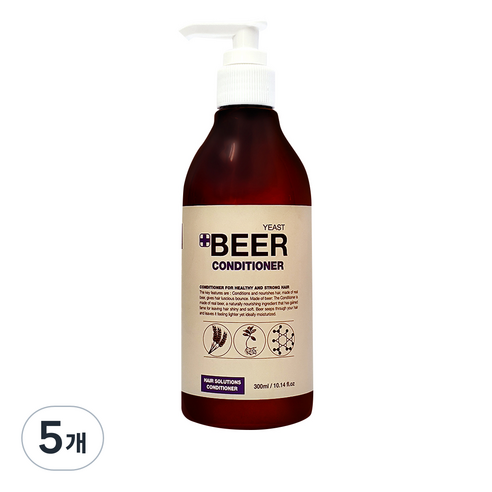 홈로즈 맥주효모 컨디셔너, 300ml, 5개