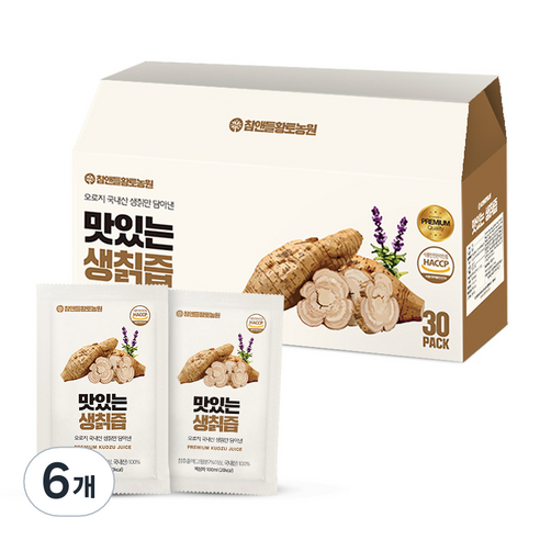 참앤들황토농원 맛있는 생칡즙, 3L, 6개