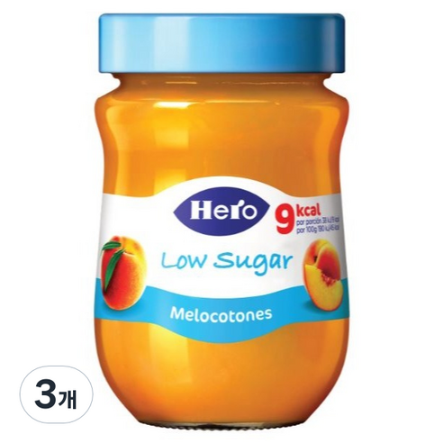 Hero 잼 복숭아, 3개, 280g