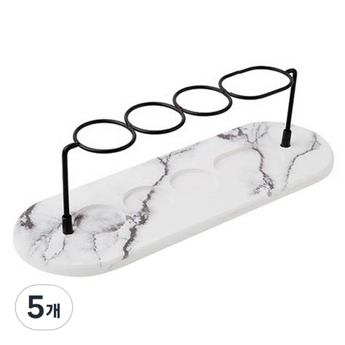 로모주 규조토 칫솔꽂이, 5개, 화이트 마블