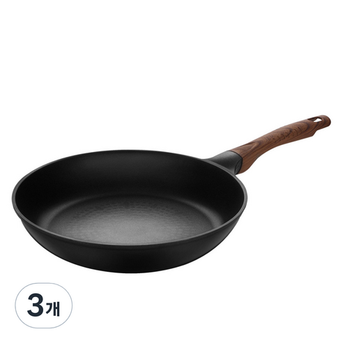 키친플라워 인덕션 쿠킨 IH 블랙우드펄 후라이팬, 26cm, 3개