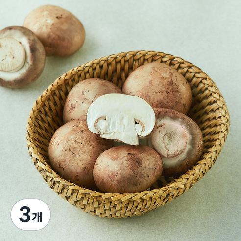 친환경 인증 브라운 양송이버섯, 150g, 3개