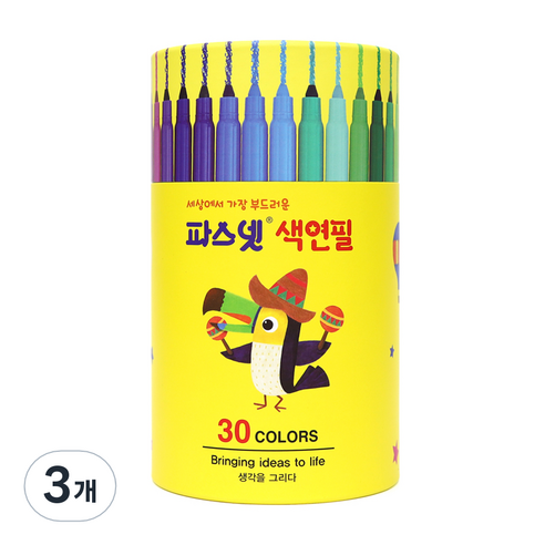 아모스 파스넷 색연필 kids, 30색, 3개