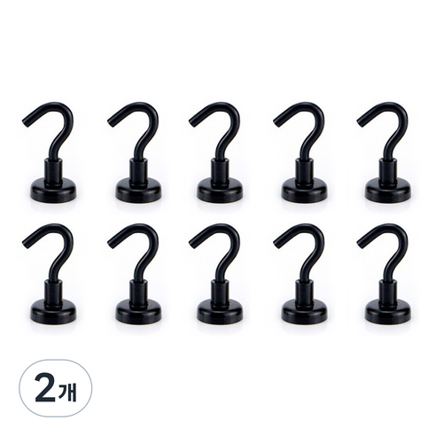 포비월드 칼라고리자석 소 15mm 10p, 검정, 2개