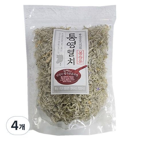 국산 볶음용 통영멸치, 180g, 4개