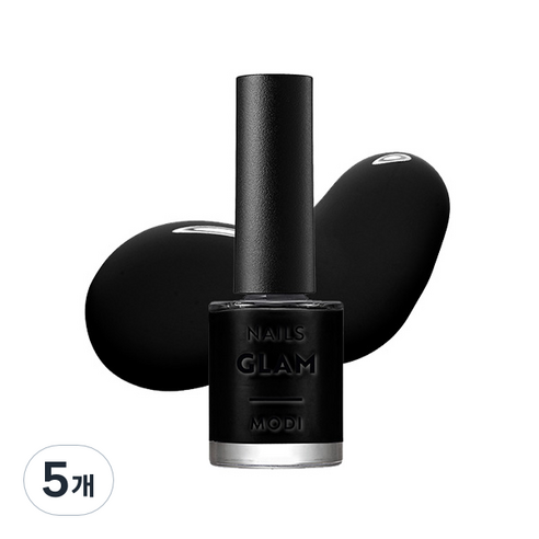 에뛰드 모디 글램 네일즈 매니큐어, 51호 러버블랙, 9ml, 5개