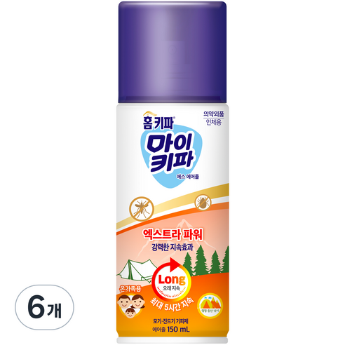 홈키파 마이키파 엑스트라 파워 에어졸, 6개, 150ml