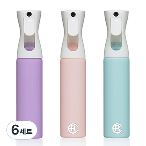 에어라파 압축 분무기 3종 세트 L 300ml, 아이스크림 핑크, 모브, 민트, 6세트