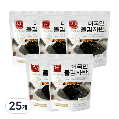 더국민 현미유로 볶은 돌김자반, 40g, 25개