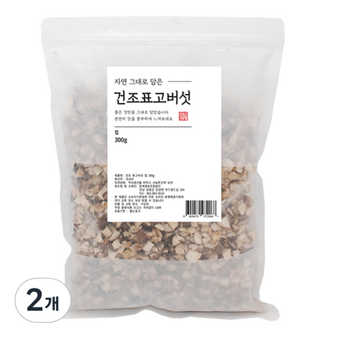 자연그대로담은 유기농 건조표고버섯 칩, 300g, 2개