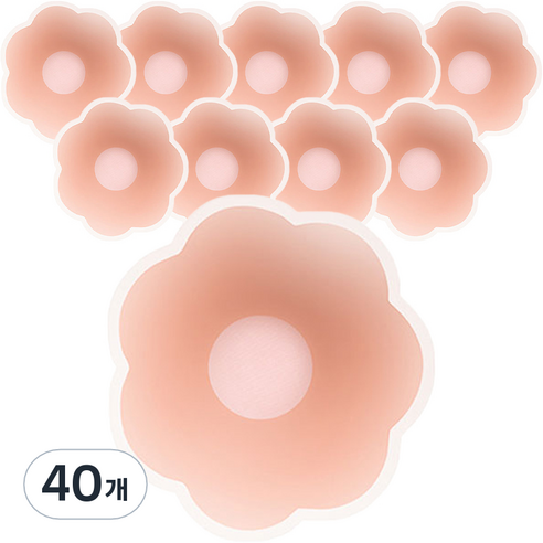 리빙943 실리콘 니플 커버 패드 꽃모양 6.5cm, 40개