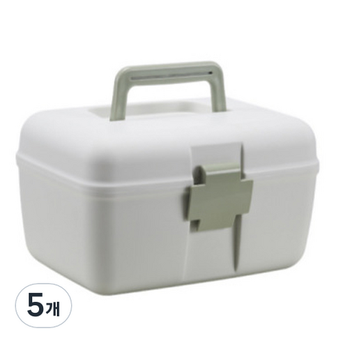 가정용 수납 상자 그린, 5개