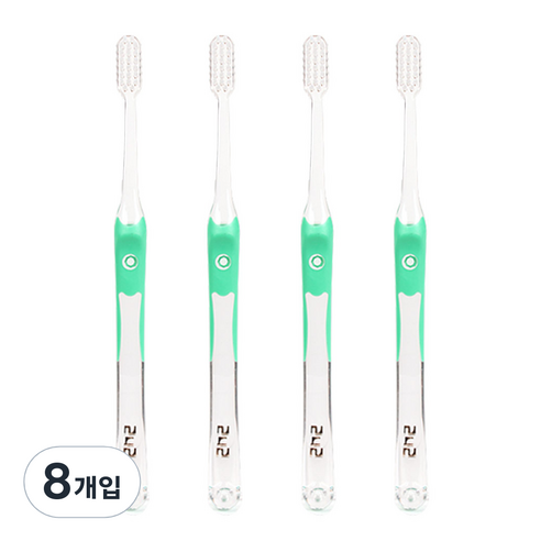 242 치과용 칫솔 유아용, 초록, 1개, 8개입